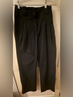 Mango Black Casual Trousers with Branded Waistband